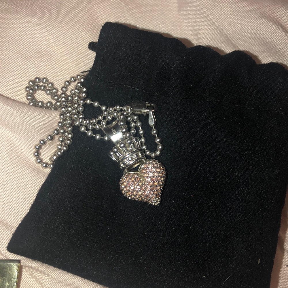 King baby- pink queen puffy heart necklace - Picture 4 of 4